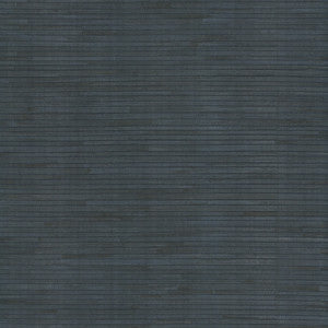 Hyacinth Leaf Navy Wallpaper by Ronald Redding