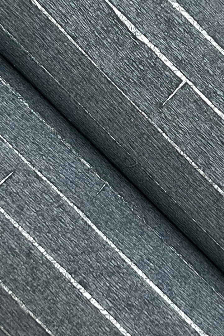 Handcrafted Shimmering Paper Denim Wallpaper by Ronald Redding Designer