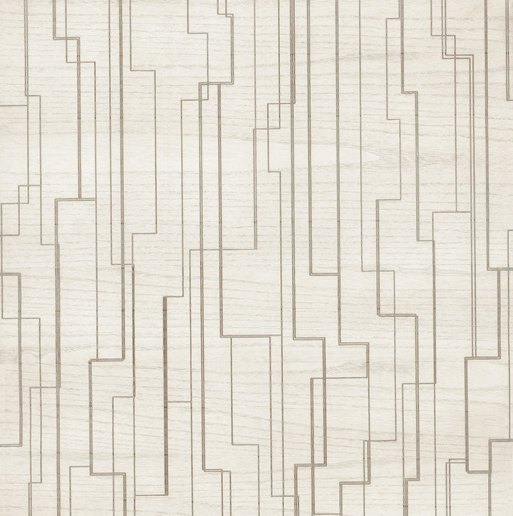 Inlay Line White Wallpaper by Ronald Redding Grasscloth & Natural Resource Covers about 72 square feet 36-in by 24-ft long roll Unpasted 32 - Fabric Carolina -