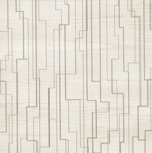 Inlay Line White Wallpaper by Ronald Redding