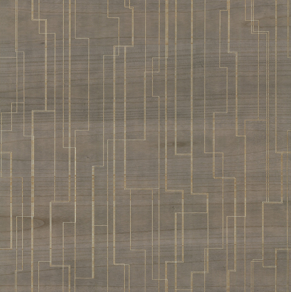 Inlay Line Mink Wallpaper by Ronald Redding Grasscloth & Natural Resource Covers about 72 square feet 36-in by 24-ft long roll Unpasted 32 - Fabric Carolina -