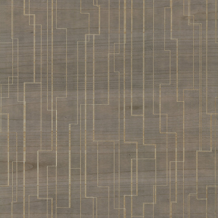 Inlay Line Mink Wallpaper by Ronald Redding Grasscloth & Natural Resource Covers about 72 square feet 36-in by 24-ft long roll Unpasted 32 - Fabric Carolina -