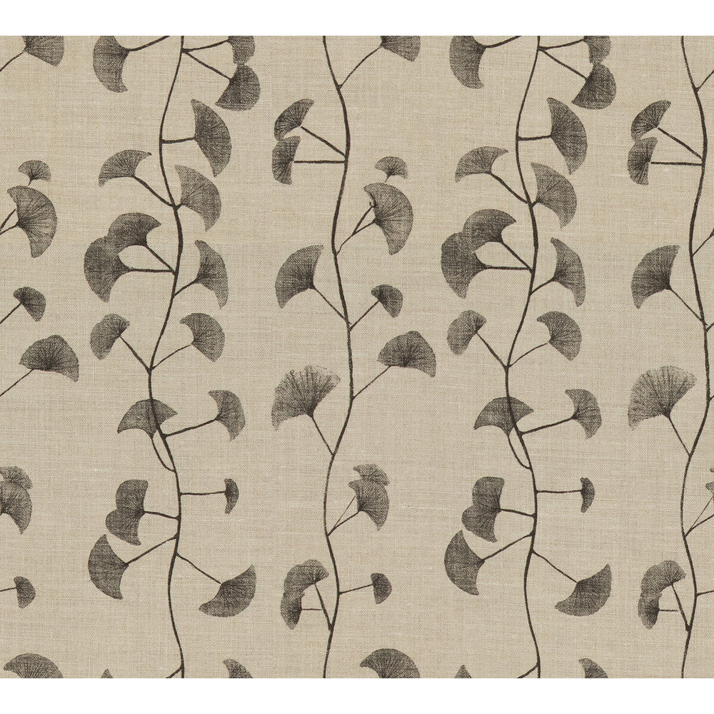 Fans Natural/Charcoal by Groundworks Fabric ALLEGRA HICKS COLLECTION LINEN - 60%;COTTON - 30%;NYLON - 10% United Kingdom Horizontal: 9 and Vertical: 15.25 54 - Fabric Carolina -