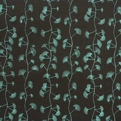 Fans Choco/Pool by Groundworks Fabric ALLEGRA HICKS COLLECTION LINEN - 60%;COTTON - 30%;NYLON - 10% United Kingdom - Horizontal: 9 and Vertical: 15.25 54 - Fabric Carolina -