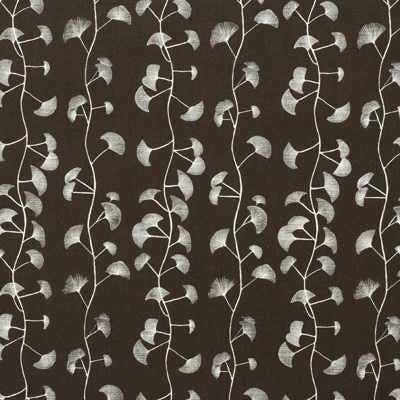 Fans Choco/Cream by Groundworks Fabric ALLEGRA HICKS COLLECTION LINEN - 60%;COTTON - 30%;NYLON - 10% United Kingdom - Horizontal: 9 and Vertical: 15.25 54 - Fabric Carolina -