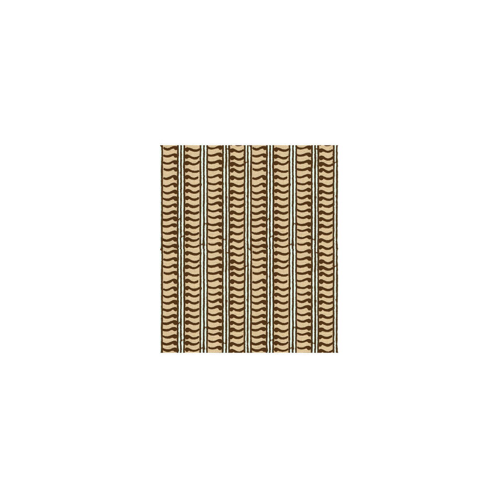 Kali Choco/Aqua by Groundworks Fabric ALLEGRA HICKS COLLECTION LINEN - 60%;COTTON - 30%;NYLON - 10% United Kingdom - Horizontal: 2.5 and Vertical: 0.5 54 - Fabric Carolina -