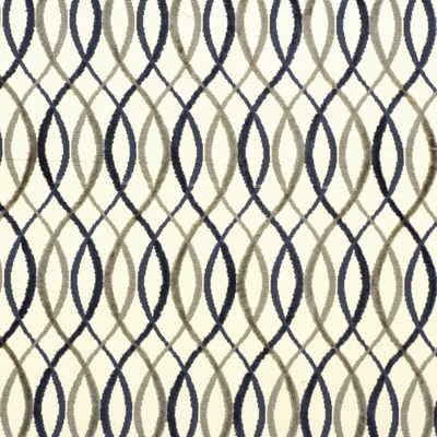 Infinity Beige/Midnight by Groundworks Fabric ALLEGRA HICKS COLLECTION VISCOSE - 92%;POLYESTER - 8% Belgium LIGHT Horizontal: 2.75 and Vertical: 10 53 - Fabric Carolina -