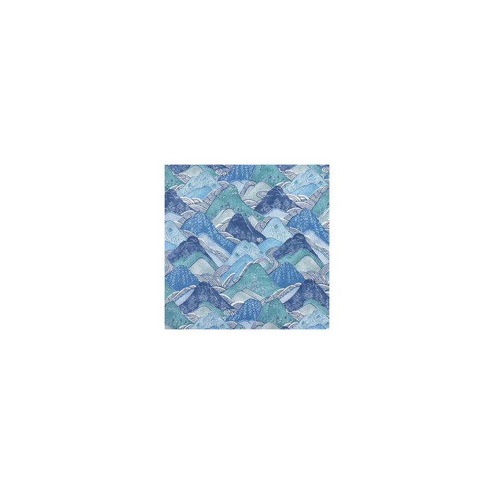 Edo Linen Teal by Groundworks Designer Fabric KELLY WEARSTLER COLLECTION LINEN - 100% United Kingdom Horizontal: 18 and Vertical: 25.25 54 - Swanky Fabrics -