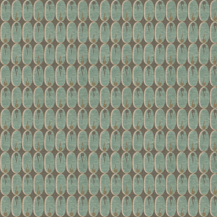 Oval Flame Aqua by Groundworks Fabric ALLEGRA HICKS II COLLECTION VISCOSE - 60%;ACETATE - 18%;POLYESTER - 12%;COTTON - 10% Italy LIGHT Horizontal: 2.5 and Vertical: 4.75 55 - Fabric Carolina -