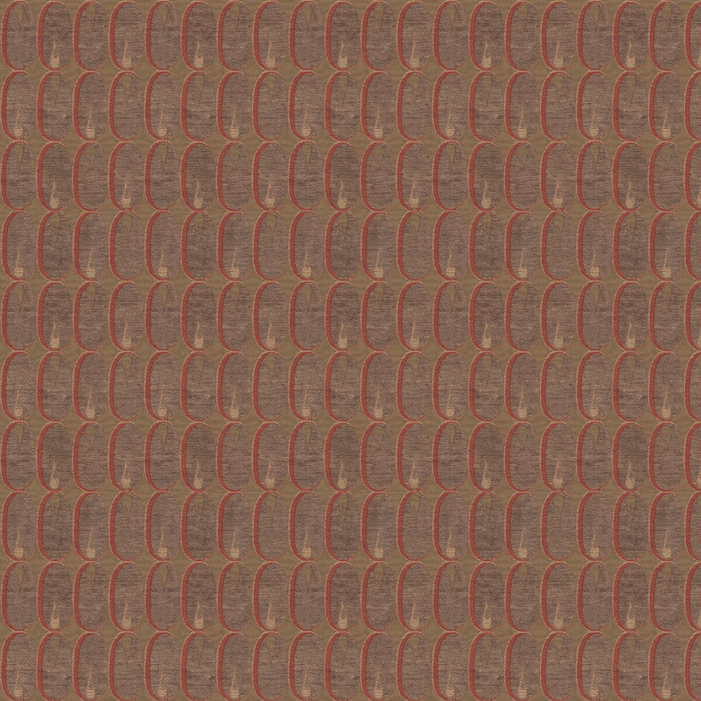 Oval Flame Red by Groundworks Fabric ALLEGRA HICKS II COLLECTION VISCOSE - 60%;ACETATE - 18%;POLYESTER - 12%;COTTON - 10% Italy LIGHT Horizontal: 2.5 and Vertical: 4.75 55 - Fabric Carolina -