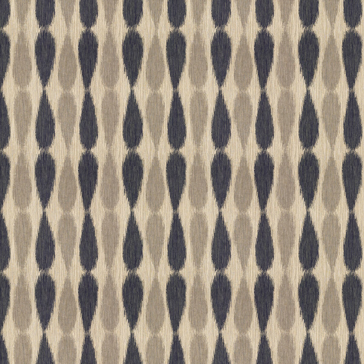 Ikat Drops Midnight by Groundworks Fabric ALLEGRA HICKS II COLLECTION VISCOSE - 60%;LINEN - 26%;NYLON - 7%;POLYESTER - 7% Italy MEDIUM Horizontal: 9 and Vertical: 12 55 - Fabric Carolina -