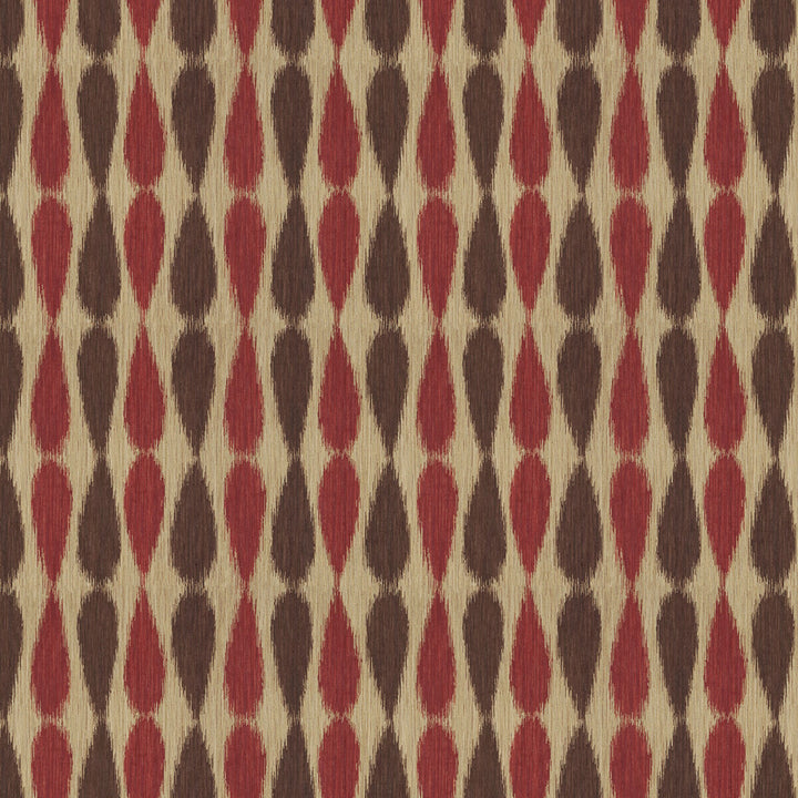 Ikat Drops Red by Groundworks Fabric ALLEGRA HICKS II COLLECTION VISCOSE - 60%;LINEN - 26%;NYLON - 7%;POLYESTER - 7% Italy MEDIUM Horizontal: 9 and Vertical: 12 55 - Fabric Carolina -