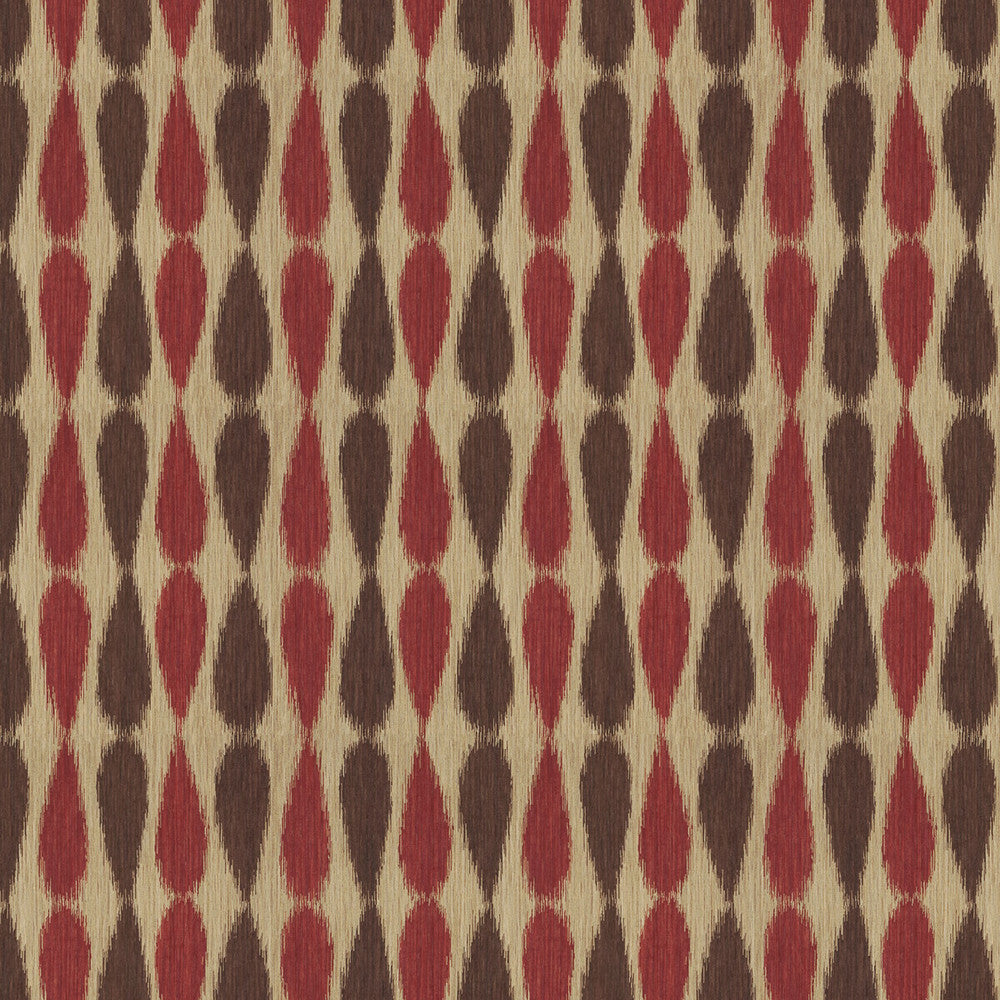 Ikat Drops Red by Groundworks Fabric ALLEGRA HICKS II COLLECTION VISCOSE - 60%;LINEN - 26%;NYLON - 7%;POLYESTER - 7% Italy MEDIUM Horizontal: 9 and Vertical: 12 55 - Fabric Carolina -