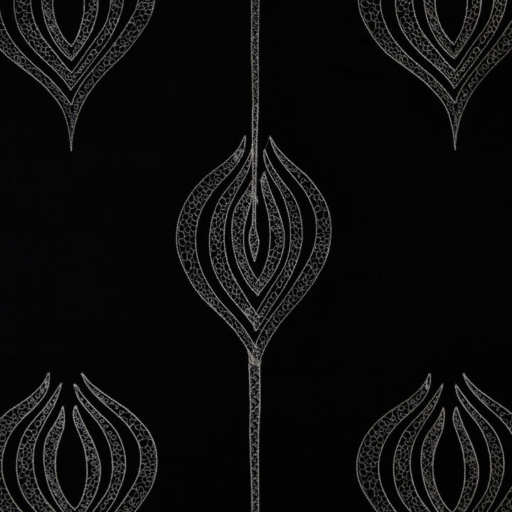 Tulip Embroidery Black by Lee Jofa Modern Fabric Lee Jofa Modern Fabric Tulip Embroidery BlackFabric ALLEGRA HICKS II COLLECTION SILK - 61%;LINEN - 39% India </p><p>Repeat: H: 12.75, V: 15 54 - Fabric Carolina -