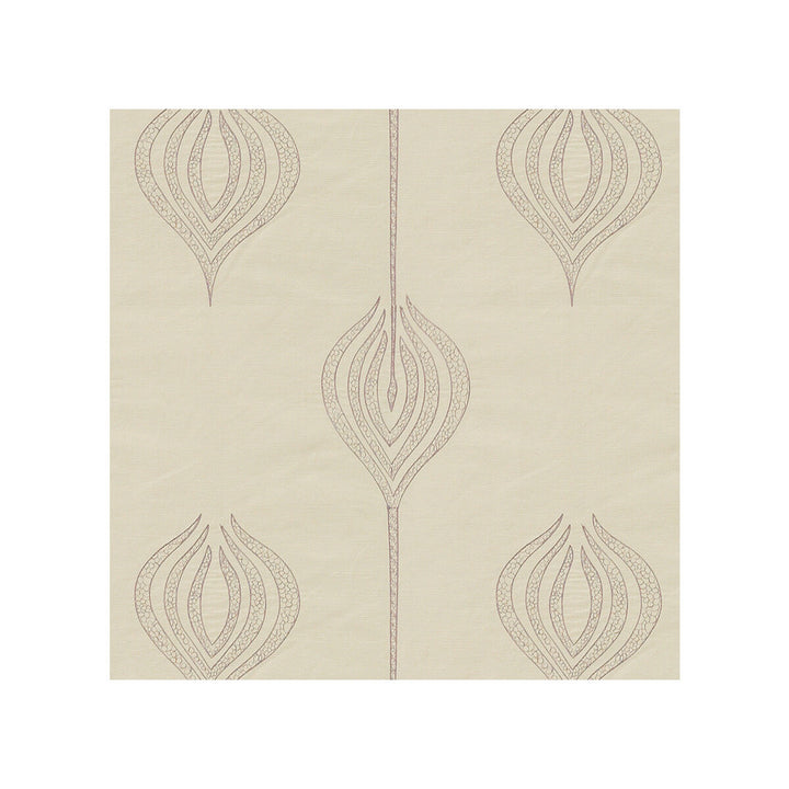 Tulip Embroidery Mauve by Groundworks Fabric ALLEGRA HICKS II COLLECTION SILK - 61%;LINEN - 39% India - Horizontal: 12.75 and Vertical: 15 54 - Fabric Carolina -