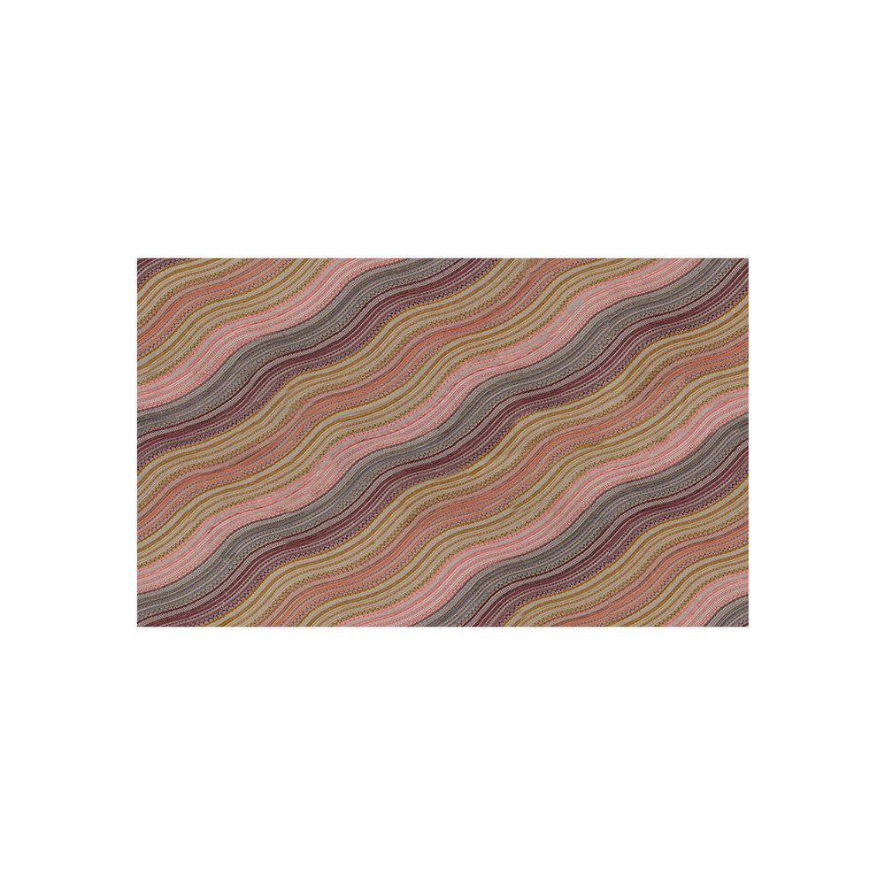 Water Stripe Emb Raisin/Rose by Groundworks Fabric KELLY WEARSTLER II LINEN - 51%;RAYON EMBROIDERED - 49% India LIGHT Horizontal: 25.6 and Vertical: 31.5 51 - Fabric Carolina -