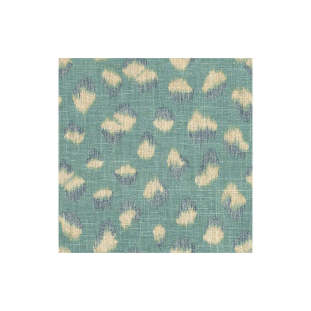 Feline Lake/Slate by Groundworks Fabric KELLY WEARSTLER II LINEN - 100% Thailand Horizontal: 9 and Vertical: 9 54 - Fabric Carolina -