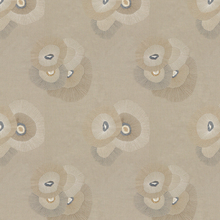 Bloom Emb Linen/Graphite by Groundworks Fabric KELLY WEARSTLER II LINEN - 85%;RAYON EMBROIDERED - 15% India Horizontal: 26.77 and Vertical: 31.5 53.15 - Fabric Carolina -
