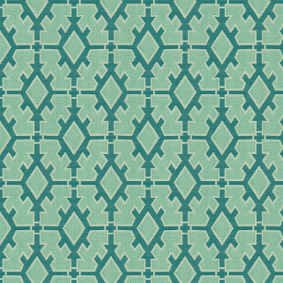 Tigger Teal by Groundworks Fabric DAVID HICKS SOLARIUM BY ASHLEY HICKS SOLUTION DYED ACRYLIC - 100% United States MEDIUM Horizontal: 7.25 and Vertical: 9 54 - Fabric Carolina -