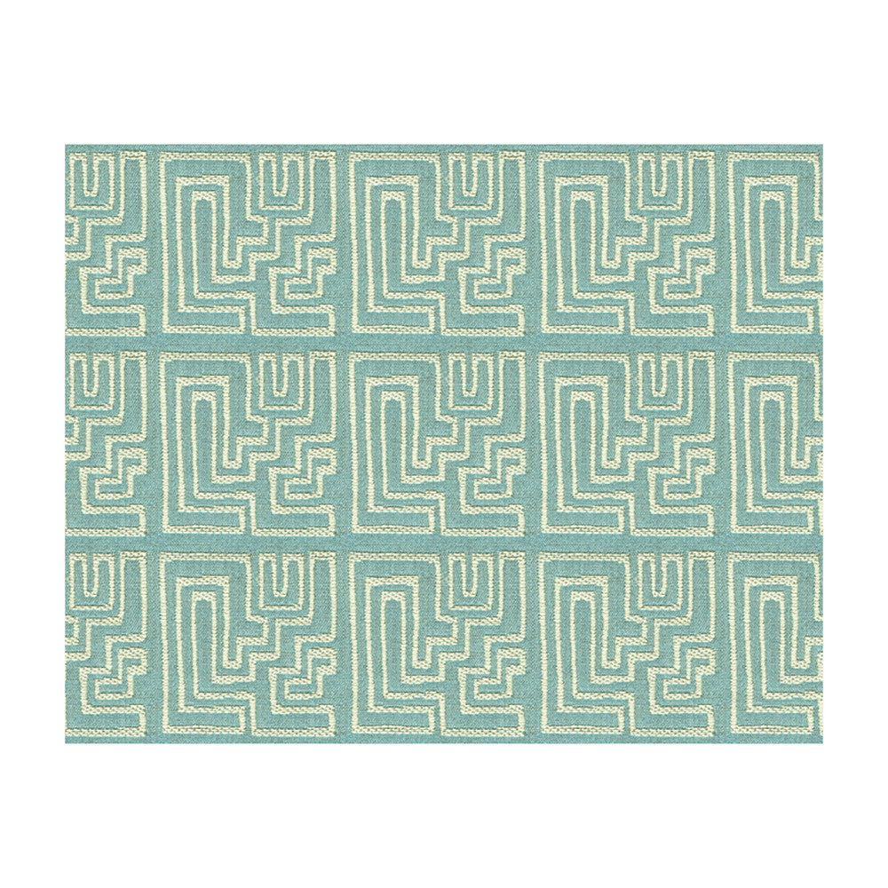Miramar Robin'S Egg by Groundworks Fabric KELLY WEARSTLER TERRA FIRMA TEXTILES SOLUTION DYED ACRYLIC - 100% United States MEDIUM Horizontal: 9 and Vertical: 9.5 54 - Fabric Carolina -