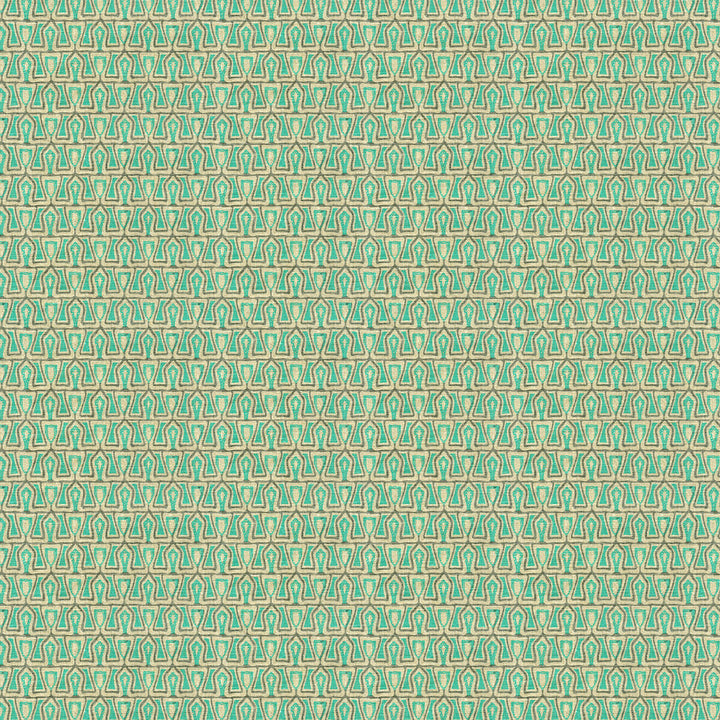 Passage Aqua by Groundworks Fabric ALLEGRA HICKS GARDEN COLLECTION LINEN - 88%;NYLON - 12% Belgium HEAVY Horizontal: 1.75 and Vertical: 1.18 54 - Fabric Carolina -