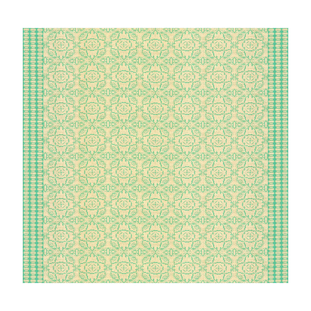 Maze Aqua by Groundworks Fabric ALLEGRA HICKS GARDEN COLLECTION LINEN - 88%;NYLON - 12% Belgium HEAVY Horizontal: 52 and Vertical: 6.5 53 - Fabric Carolina -