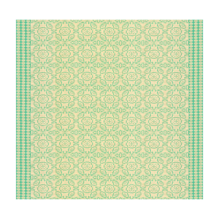 Maze Aqua by Groundworks Fabric ALLEGRA HICKS GARDEN COLLECTION LINEN - 88%;NYLON - 12% Belgium HEAVY Horizontal: 52 and Vertical: 6.5 53 - Fabric Carolina -