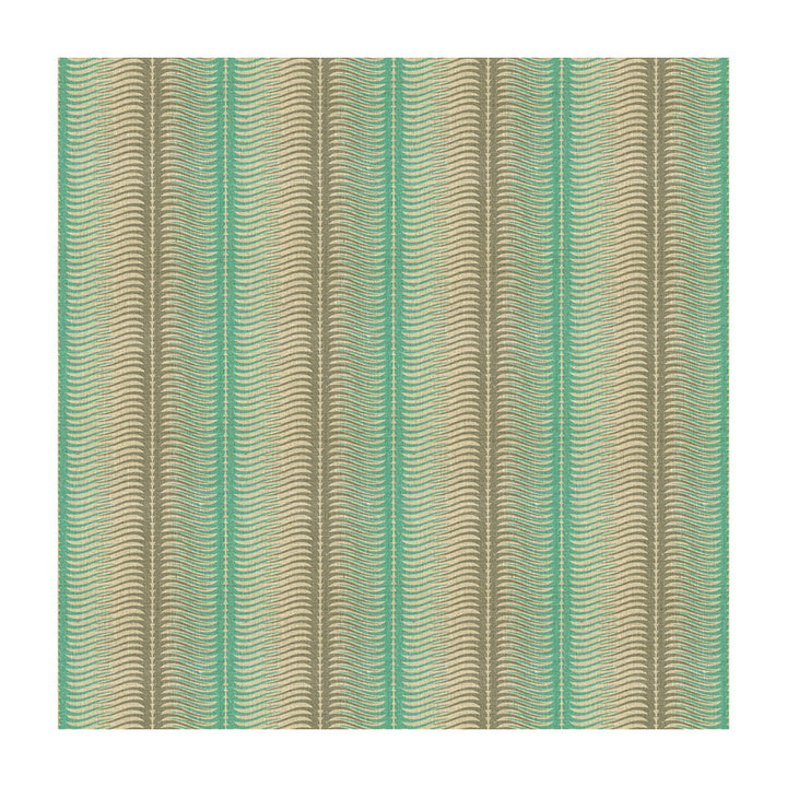 Stripes Aqua by Groundworks Fabric ALLEGRA HICKS GARDEN COLLECTION LINEN - 88%;NYLON - 12% Belgium HEAVY Horizontal: 2.52 and Vertical: 5.24 50 - Fabric Carolina -