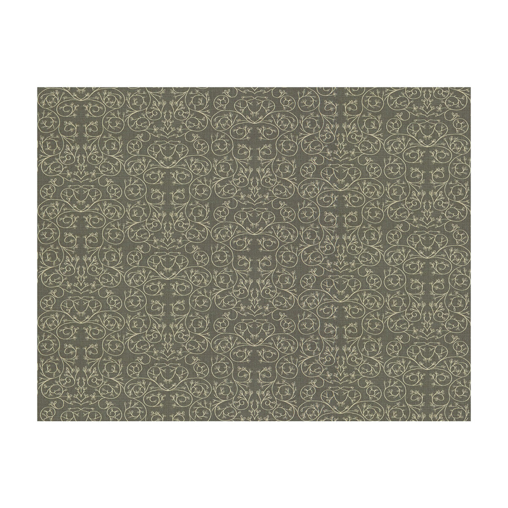 Garden Reverse Metal by Groundworks Fabric ALLEGRA HICKS GARDEN COLLECTION LINEN - 88%;NYLON - 12% Belgium HEAVY Horizontal: 9.85 and Vertical: 12.61 50 - Fabric Carolina -