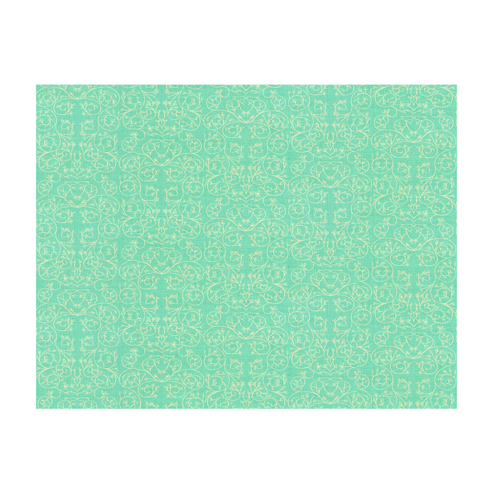 Garden Reverse Aqua by Groundworks Fabric ALLEGRA HICKS GARDEN COLLECTION LINEN - 88%;NYLON - 12% Belgium HEAVY Horizontal: 9.85 and Vertical: 12.61 50 - Fabric Carolina -