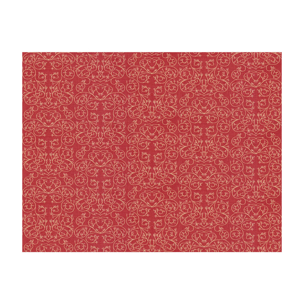 Garden Reverse Cerise by Groundworks Fabric ALLEGRA HICKS GARDEN COLLECTION LINEN - 88%;NYLON - 12% Belgium HEAVY Horizontal: 9.85 and Vertical: 12.61 50 - Fabric Carolina -