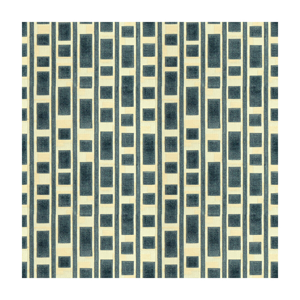 Resolution Blue by Groundworks Fabric MARY FISHER VISCOSE - 55%;COTTON - 28%;LINEN - 17% India HEAVY Horizontal: 9 and Vertical: 9.25 54 - Fabric Carolina -