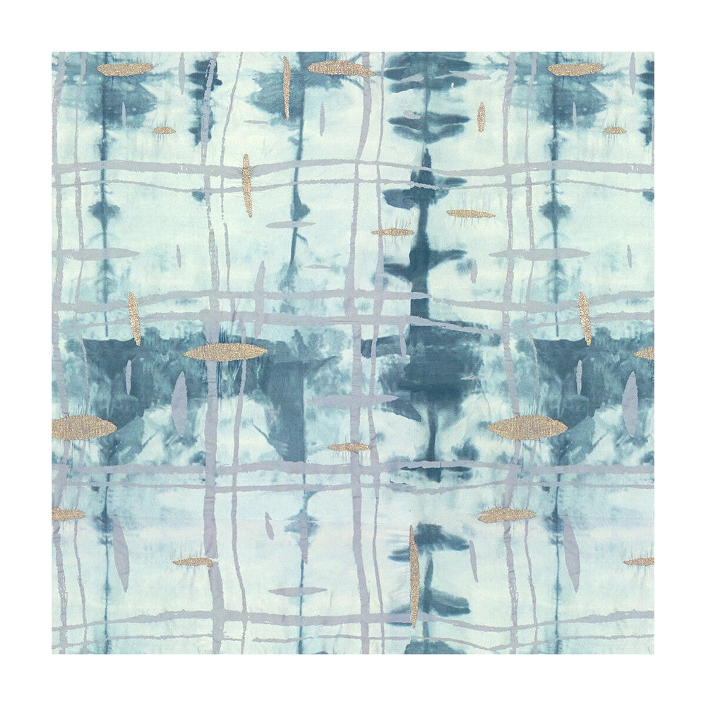 Crossroads Slate Blue by Groundworks Fabric MARY FISHER SILK - 85%;SPUN POLYESTER - 12%;LUREX - 3% India - Horizontal: 25.5 and Vertical: 34.5 51 - Fabric Carolina -