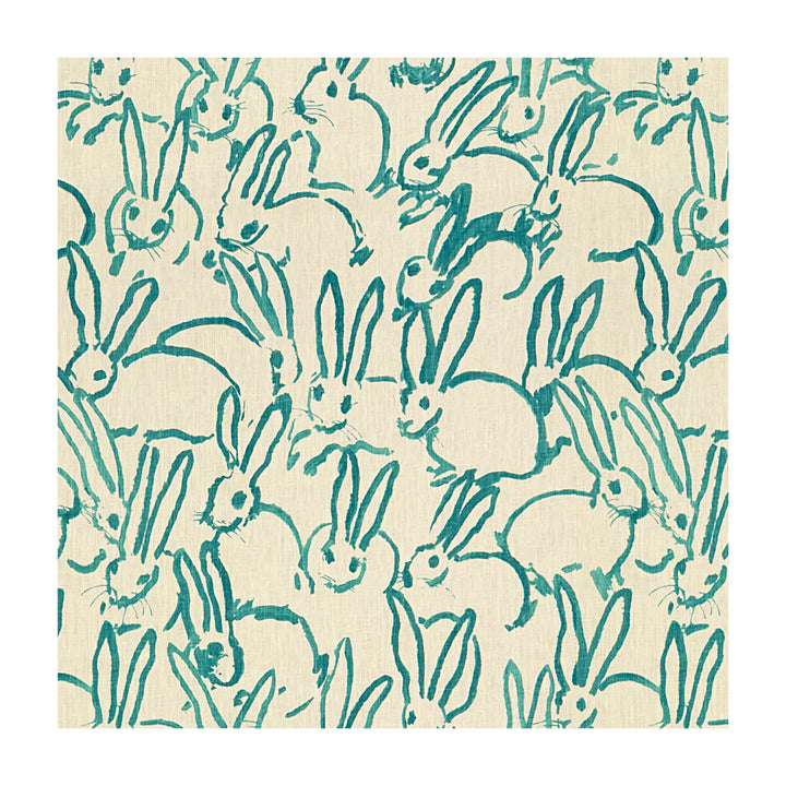 Hutch Print Turquoise by Groundworks Fabric HUNT SLONEM FOR GROUNDWORKS LINEN - 100% China Horizontal: 27 and Vertical: 32 54 - Fabric Carolina -
