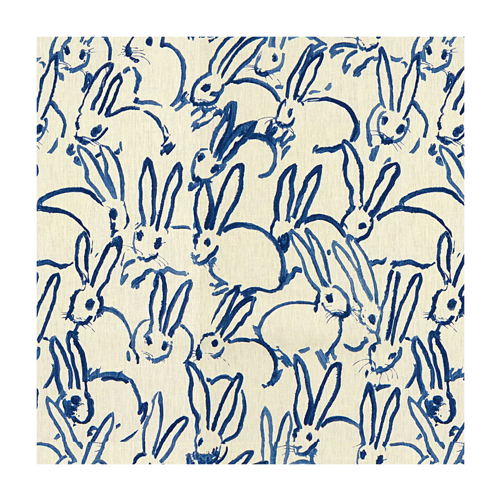Hutch Print Navy by Groundworks Fabric HUNT SLONEM FOR GROUNDWORKS LINEN - 100% China - Horizontal: 27 and Vertical: 32 54 - Fabric Carolina -