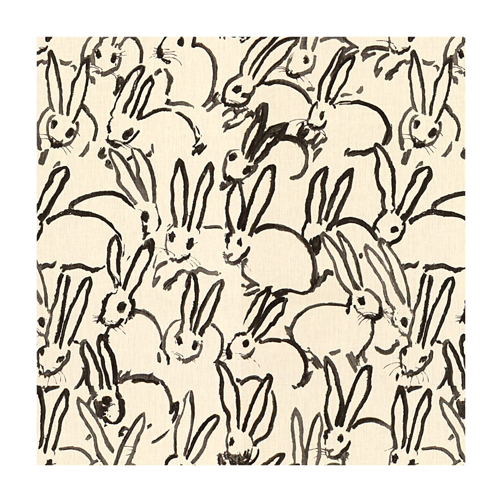Hutch Print Black by Groundworks Fabric HUNT SLONEM FOR GROUNDWORKS LINEN - 100% China Horizontal: 27 and Vertical: 32 54 - Fabric Carolina -