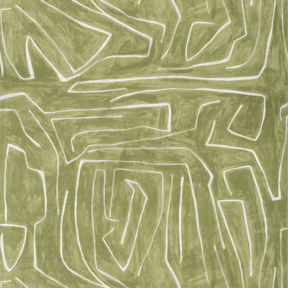 Graffito Fern by Groundworks Designer Fabric KELLY WEARSTLER V COTTON - 52%;LINEN - 48% Italy MEDIUM Horizontal: 54 and Vertical: 54 54 - Swanky Fabrics -