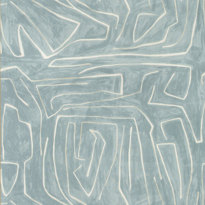 Graffito Deep Sky by Groundworks Fabric KELLY WEARSTLER V COTTON - 52%;LINEN - 48% Italy MEDIUM Horizontal: 54 and Vertical: 54 54 - Fabric Carolina -