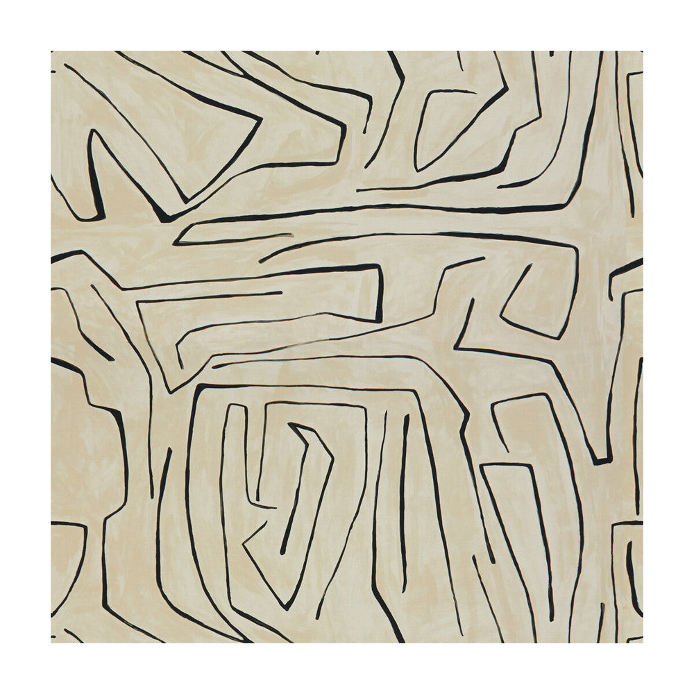 Graffito Linen/Onyx by Groundworks Fabric KELLY WEARSTLER III COTTON - 52%;LINEN - 48% Italy Horizontal: 54 and Vertical: 54 54 - Fabric Carolina -