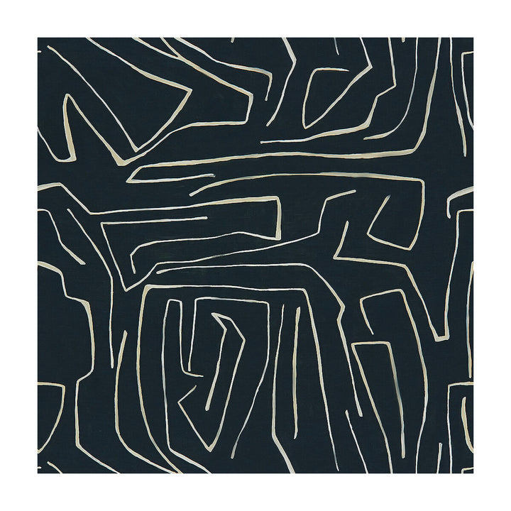 Graffito Onyx/Beige by Groundworks Fabric KELLY WEARSTLER III COTTON - 52%;LINEN - 48% Italy Horizontal: 54 and Vertical: 54 54 - Fabric Carolina -
