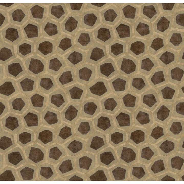 Hexagon Velvet Stone by Groundworks Fabric PRISM VISCOSE - 64%;COTTON - 36% Italy HEAVY Horizontal: 6.75 and Vertical: 7 53 - Fabric Carolina -