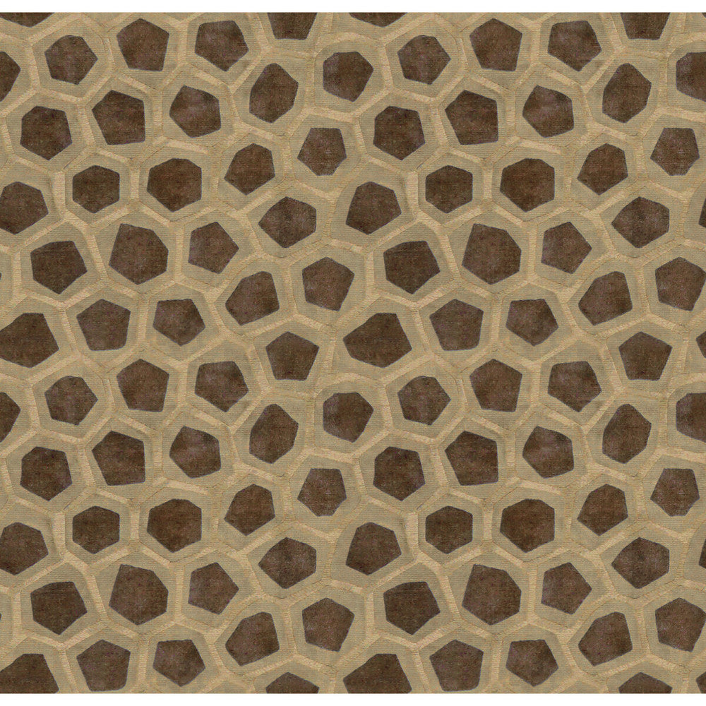 Hexagon Velvet Stone by Groundworks Fabric PRISM VISCOSE - 64%;COTTON - 36% Italy HEAVY Horizontal: 6.75 and Vertical: 7 53 - Fabric Carolina -