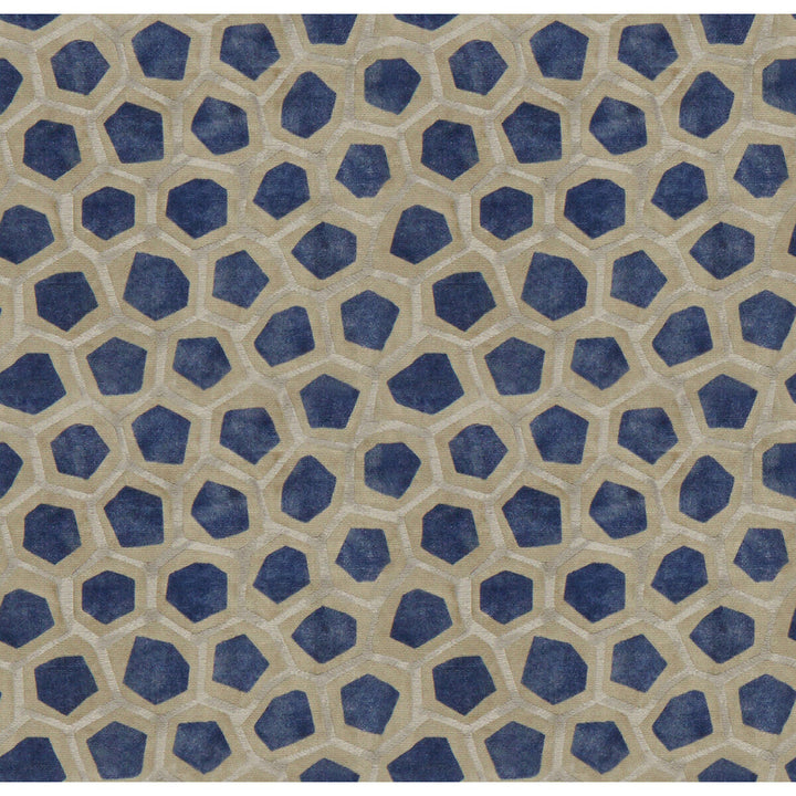 Hexagon Velvet Sapphire by Lee Jofa Modern Fabric Lee Jofa Modern Fabric Hexagon Velvet SapphireFabric PRISM VISCOSE - 64%;COTTON - 36% Italy </p><p>Repeat: H: 6.75, V: 7 53 - Fabric Carolina -