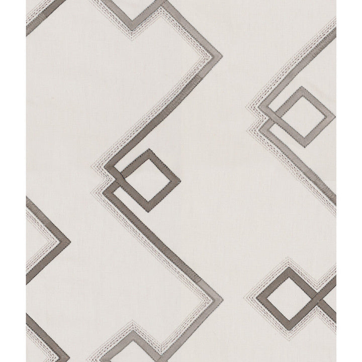 Prism Emb Grey by Groundworks Designer Fabric PRISM COTTON - 39%;LINEN - 28%;VISCOSE - 13%;ZARI - 11%;SPUN POLYESTER - 9% India LIGHT Horizontal: 12.75 and Vertical: 15.75 51.5 - Swanky Fabrics -