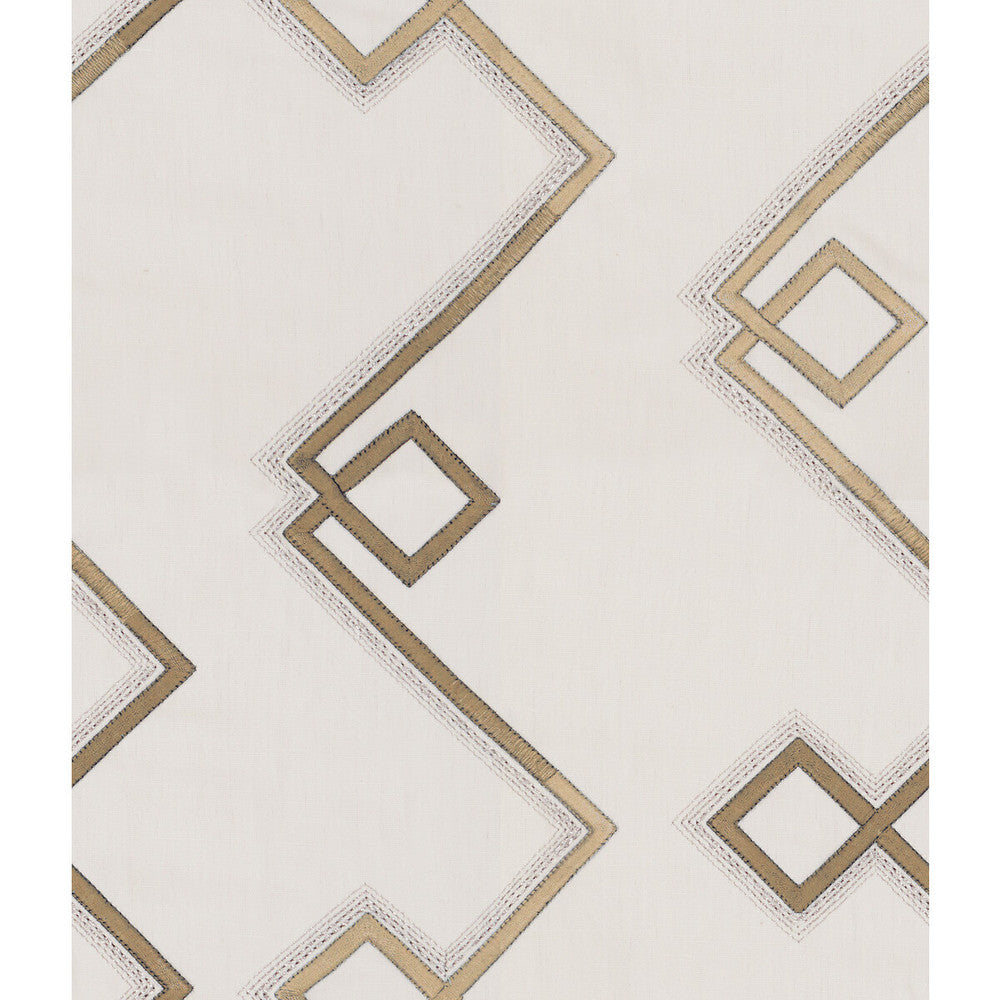 Prism Emb Beige by Groundworks Fabric PRISM COTTON - 39%;LINEN - 28%;VISCOSE - 13%;ZARI - 11%;SPUN POLYESTER - 9% India LIGHT Horizontal: 12.75 and Vertical: 15.75 51.5 - Fabric Carolina -