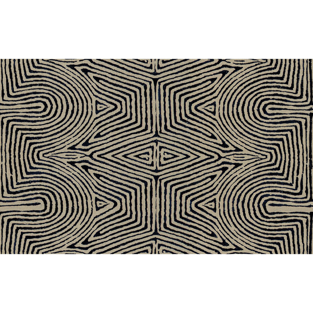 Julia Emb Flax/Ebony by Groundworks Fabric PRISM LINEN - 68%;VISCOSE - 19%;SPUN POLYESTER - 13% India LIGHT Horizontal: 25.5 and Vertical: 7.75 51.5 - Fabric Carolina -
