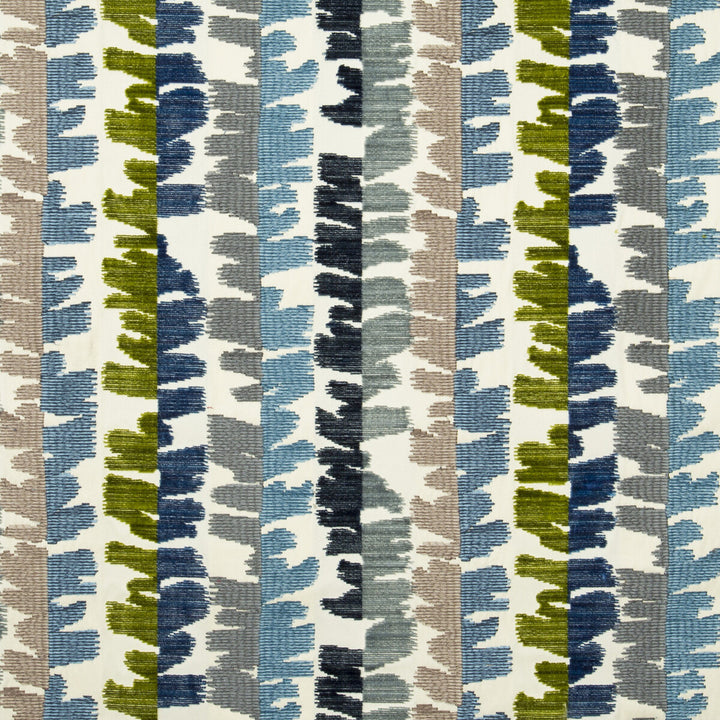 Fractal Velvet Blue/Green by Groundworks Fabric PRISM VISCOSE - 56%;COTTON - 39%;POLYESTER - 5% India HEAVY Horizontal: 13.75 and Vertical: 15.75 54 - Fabric Carolina -