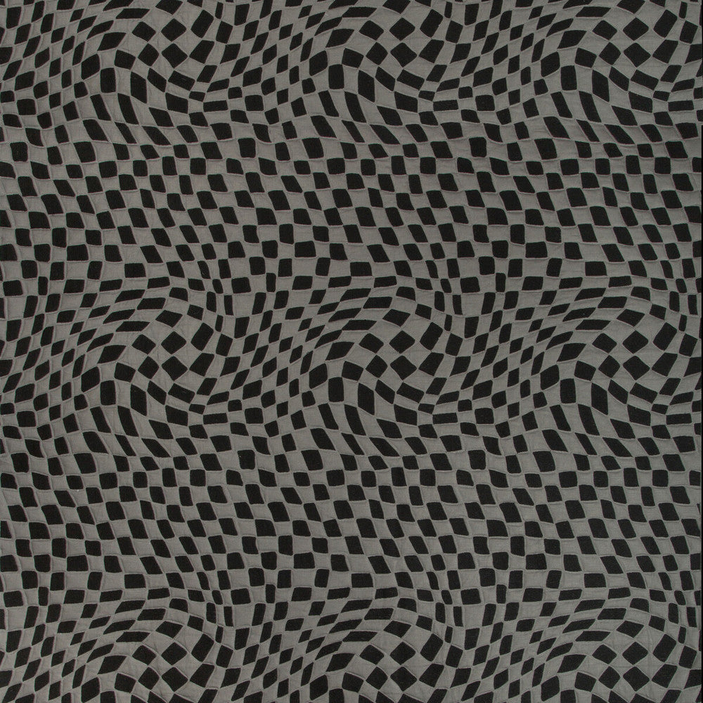 Ionic Ash/Noir by Groundworks Fabric KELLY WEARSTLER IV LINEN - 40%;RAYON - 26%;COTTON - 18%;NYLON - 10%;POLYESTER - 6% India MEDIUM Horizontal: 17.7 and Vertical: 23.61 53.1 - Fabric Carolina -