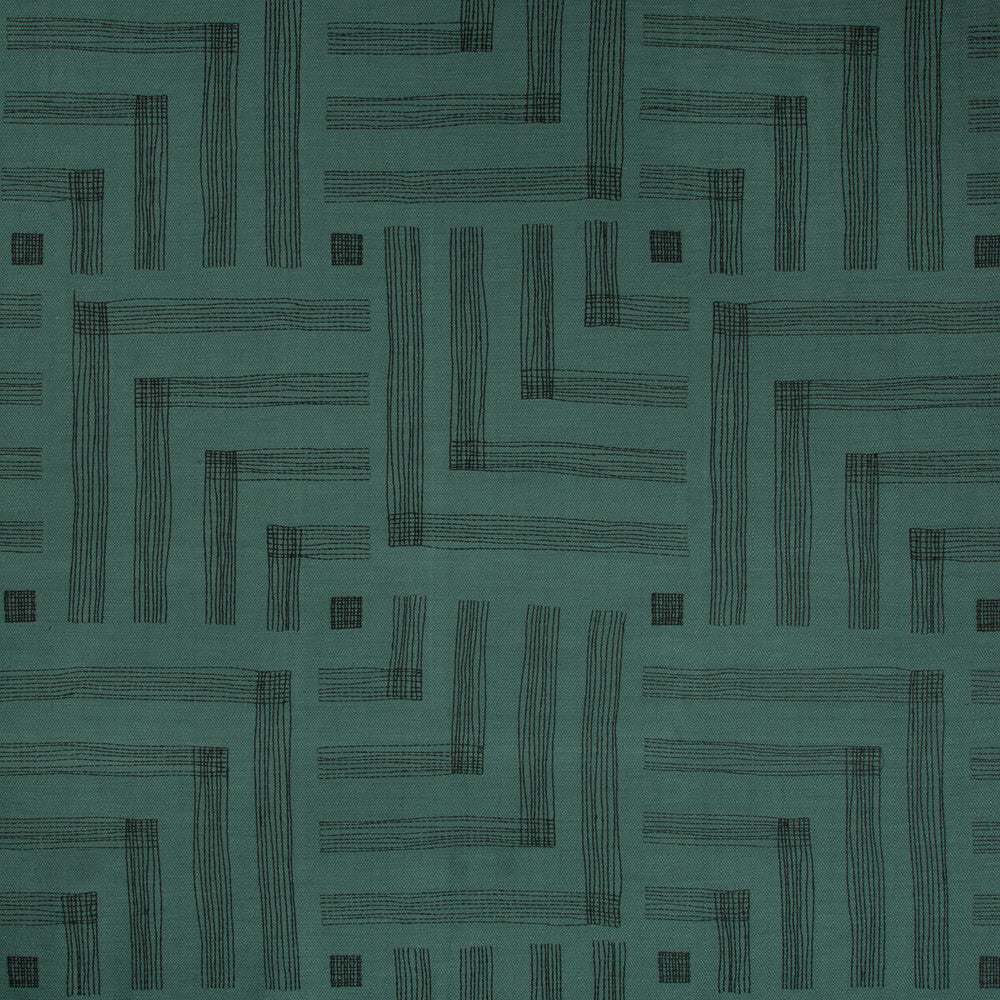 Pastiche Spruce/Jet by Groundworks Fabric KELLY WEARSTLER IV COTTON - 66%;RAYON - 34% India HEAVY Horizontal: 27 and Vertical: 31.48 54 - Fabric Carolina -
