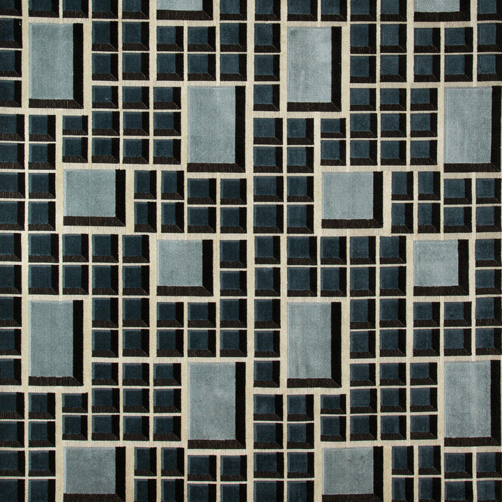 Rarity Sky/Sapphire by Groundworks Designer Fabric KELLY WEARSTLER IV LINEN - 81%;COTTON - 10%;POLYESTER - 9% United States HEAVY Horizontal: 25 and Vertical: 28.5 49.5 - Swanky Fabrics -